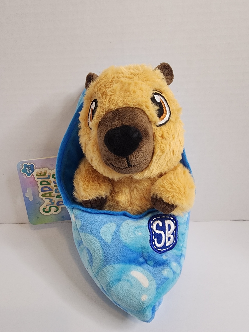 Fiesta Swaddle Babies Capybara 10" Plush With Carrier.  New